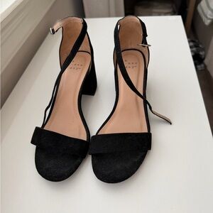 A New Day Black Block Heel Sandals